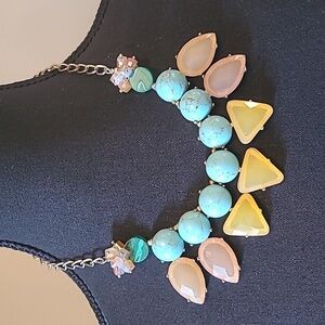 BEAUTIFUL CHUNKY PASTEL STATEMENT Boho Style Necklace